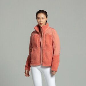 Lululemon Women's Coral Long Sleeve Textured Fleece Full Zip Jacket Size 2